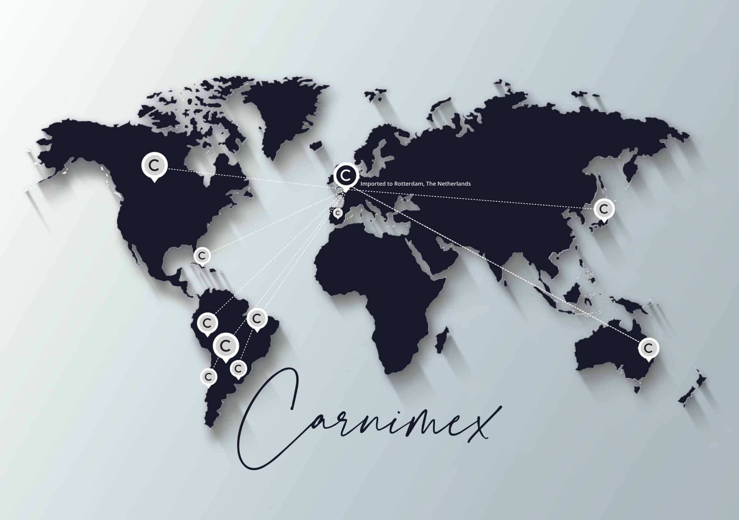 Carnimex import world Map